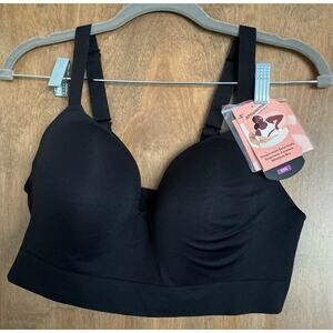 Shapermint Essentials Empower Contour Wireless Bra Black w/Extender NWT Size 2XL
